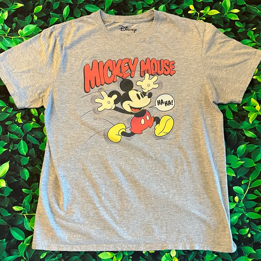 Large Grey Disney Mickey Mouse T-shirt